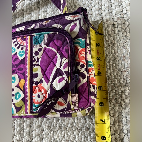 Vera Bradley “Plum Crazy” Women's Shoulder Bag Crossbody, Purple Magenta Floral - Picture 9 of 9